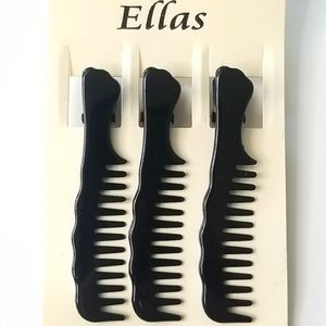 3 for $15 Black Comb Hair clips